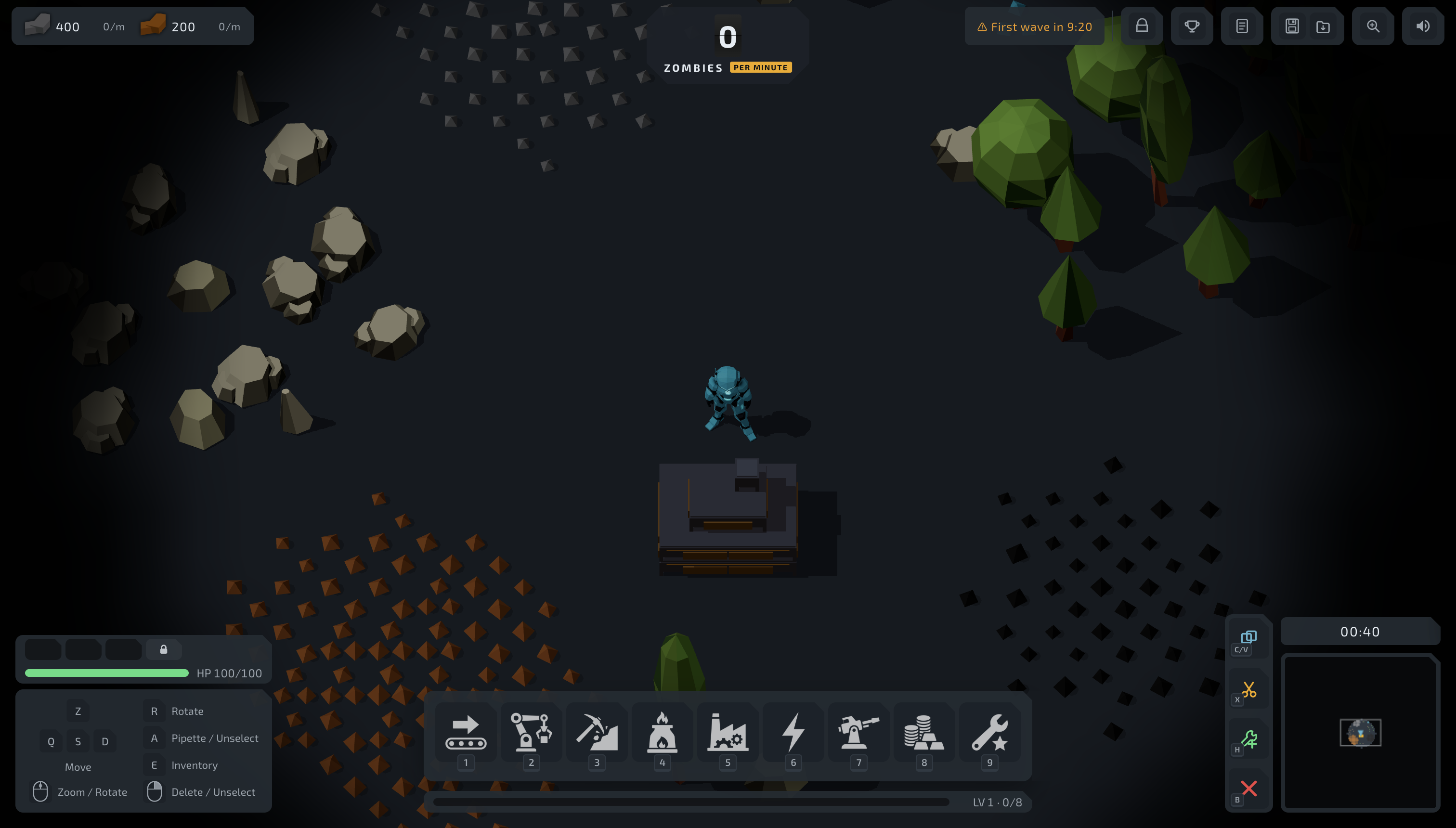 Land on an empty outpost
